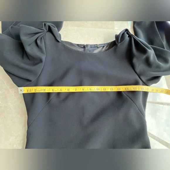 Vintage Elie Tahari Black Long Sleeve Dress with Embellished Cuffs Size 4 - Picture 13 of 17